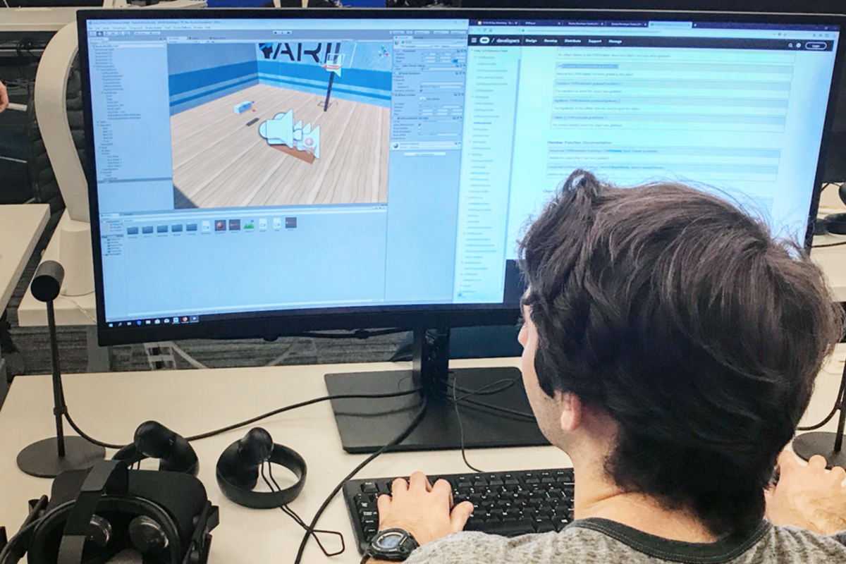 Student working on AR