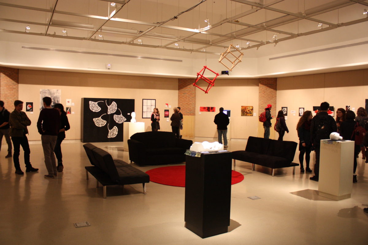 Student employees support exhibits and activities in the Duderstadt Center Gallery Exhibit