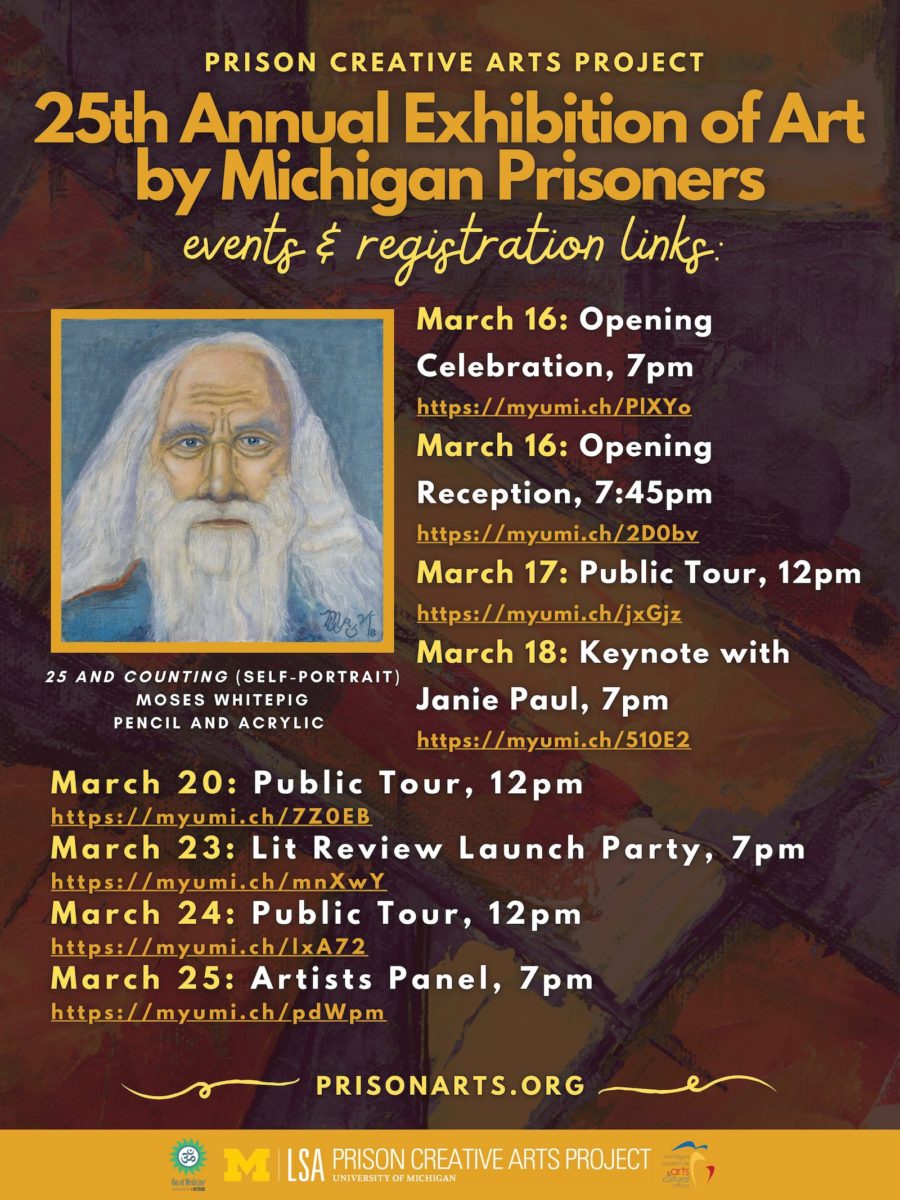 Poster announcing the 25th Annual Prison Creative Arts Project exhibit 