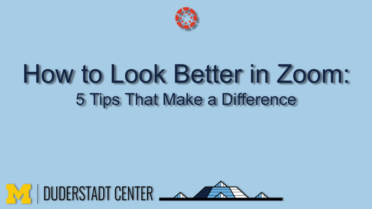How to Look Better in Zoom - Slide