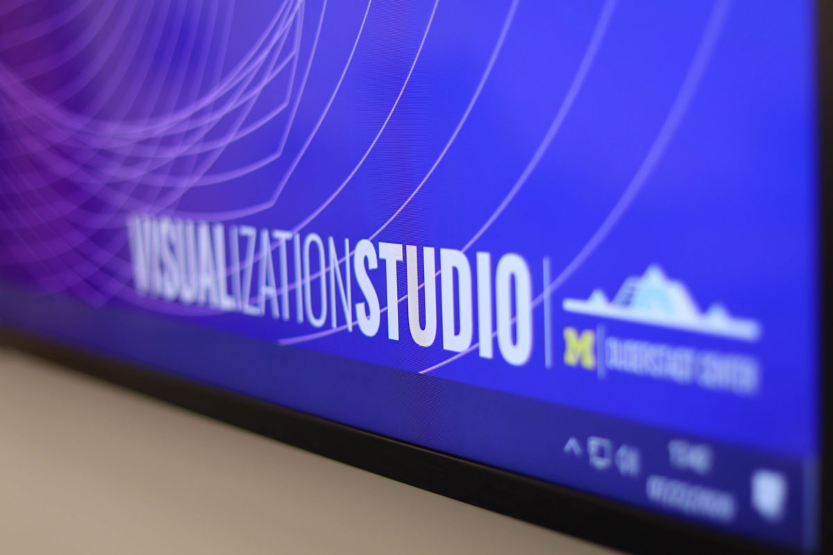 Visualization Studio Logo on a Computer Closeup