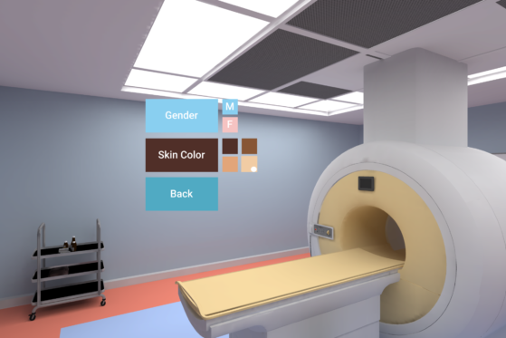 MRI machine in VR