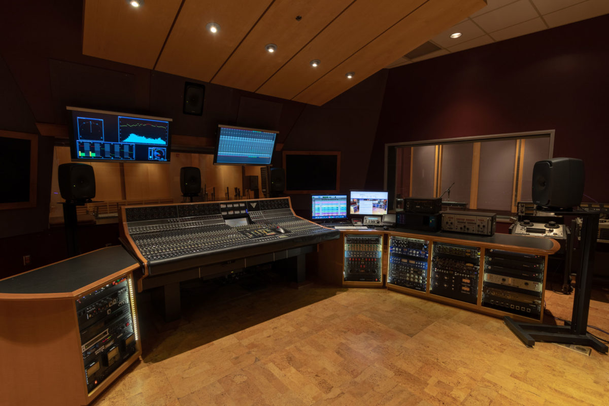 and image of the 48-channel console in Audio Studio A