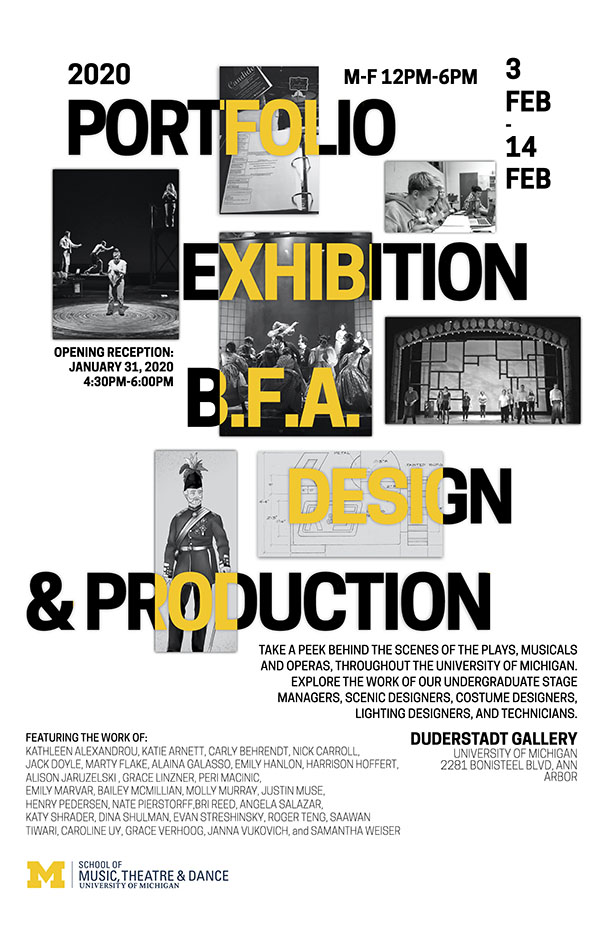 Portfolio Exhibition B.F.A. Design & Production Poster