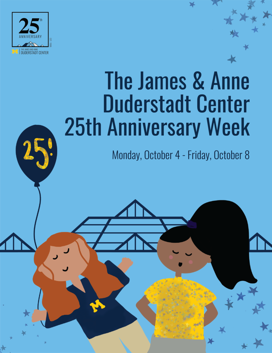 Graphic of the 25th Anniversary Celebration Week Poster