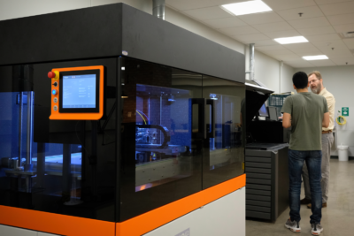 Image of the new BigRep Studio 3D printer installed in the DC's Fabrication Underground - capable of producing parts 1000 x 500 x 500 mm