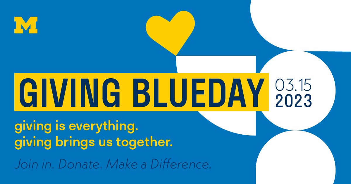 poster for Giving Blueday March 15, 2023