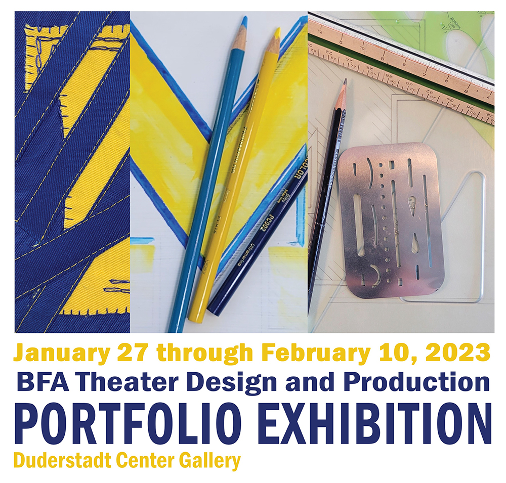 Graphic of poster for 2023 BFA TheaterDesign and Production