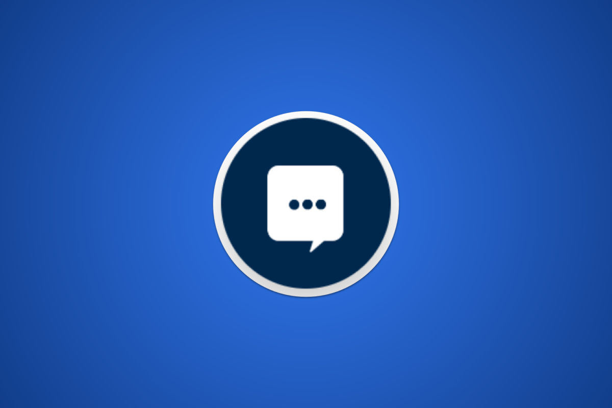 Closeup image of the DC Live Chat Button on blue background