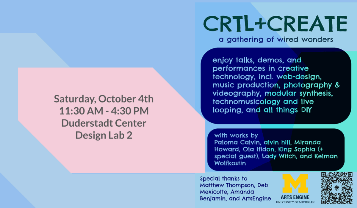 Color block poster for CRTL+CREATE event.