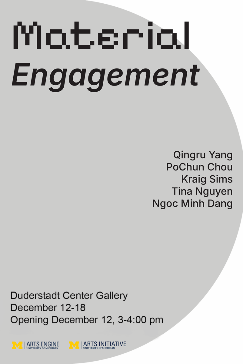 Gray half circle on white background with text.