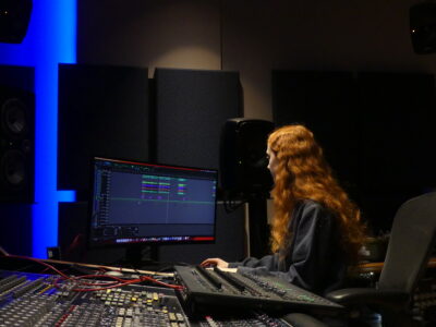 Renata Schmult in the post-production room