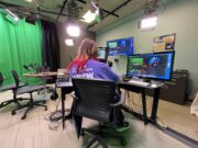 Groundworks staff in the upgraded personal studio