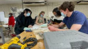 image of Living ArtsEngine students working on a project