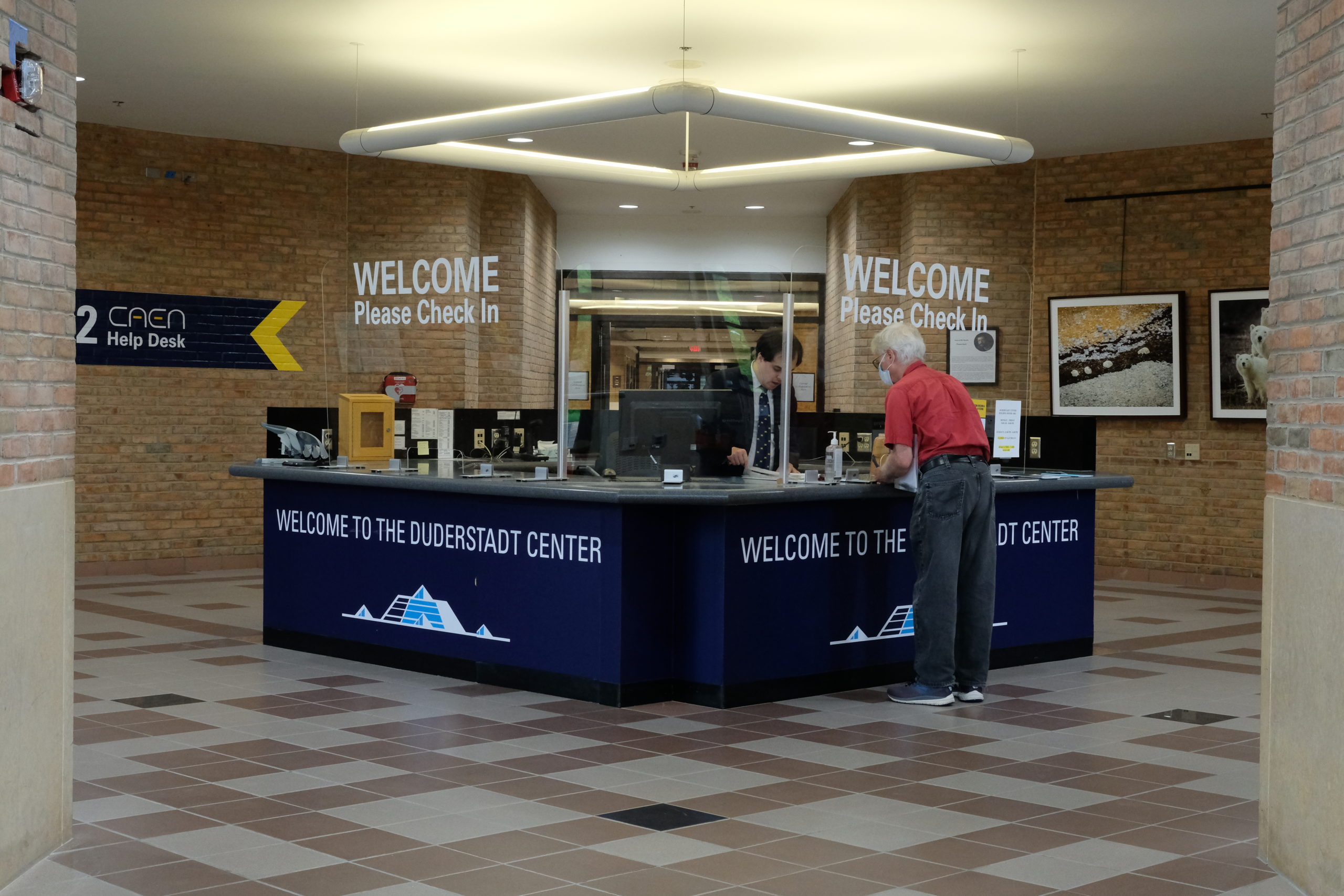 The Welcome Desk in the James and Anne Duderstadt Center