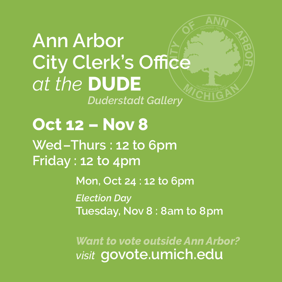 Poster announcing the Creative Campus Voting Project election hub