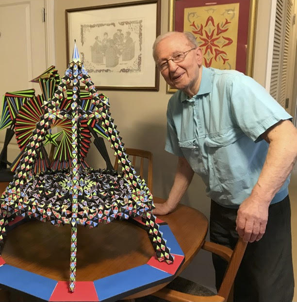 Hank Fleischer with paper art