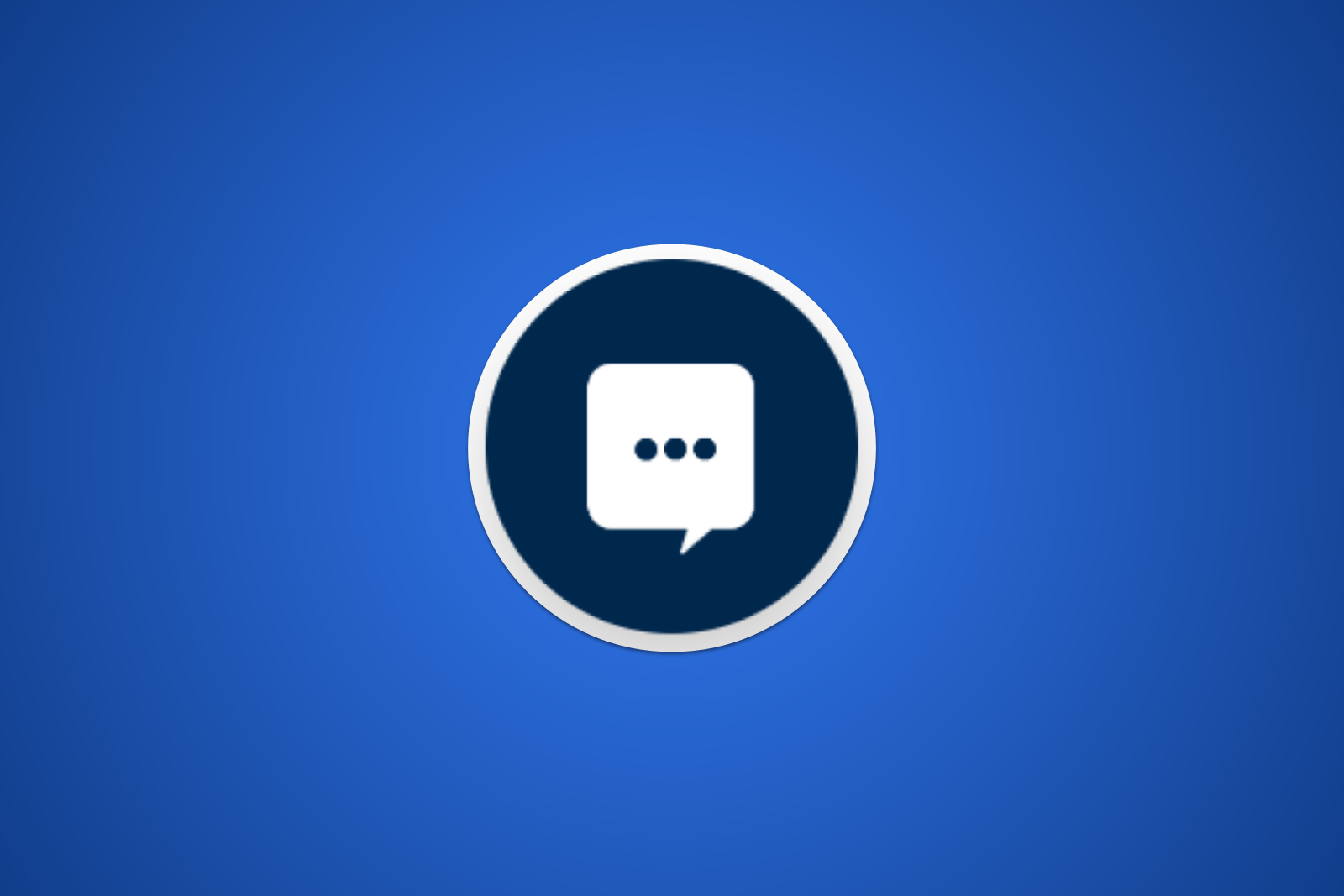 Closeup image of the DC Live Chat Button on blue background