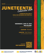 Black, red, green and yellow flyer for Juneteenth celebration