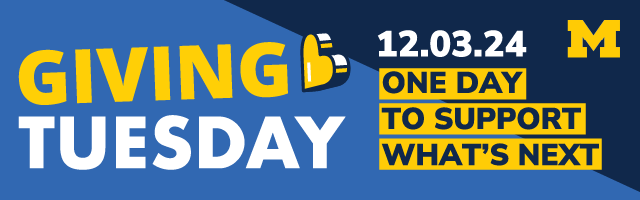 Blue & Yellow Giving Tuesday poster.