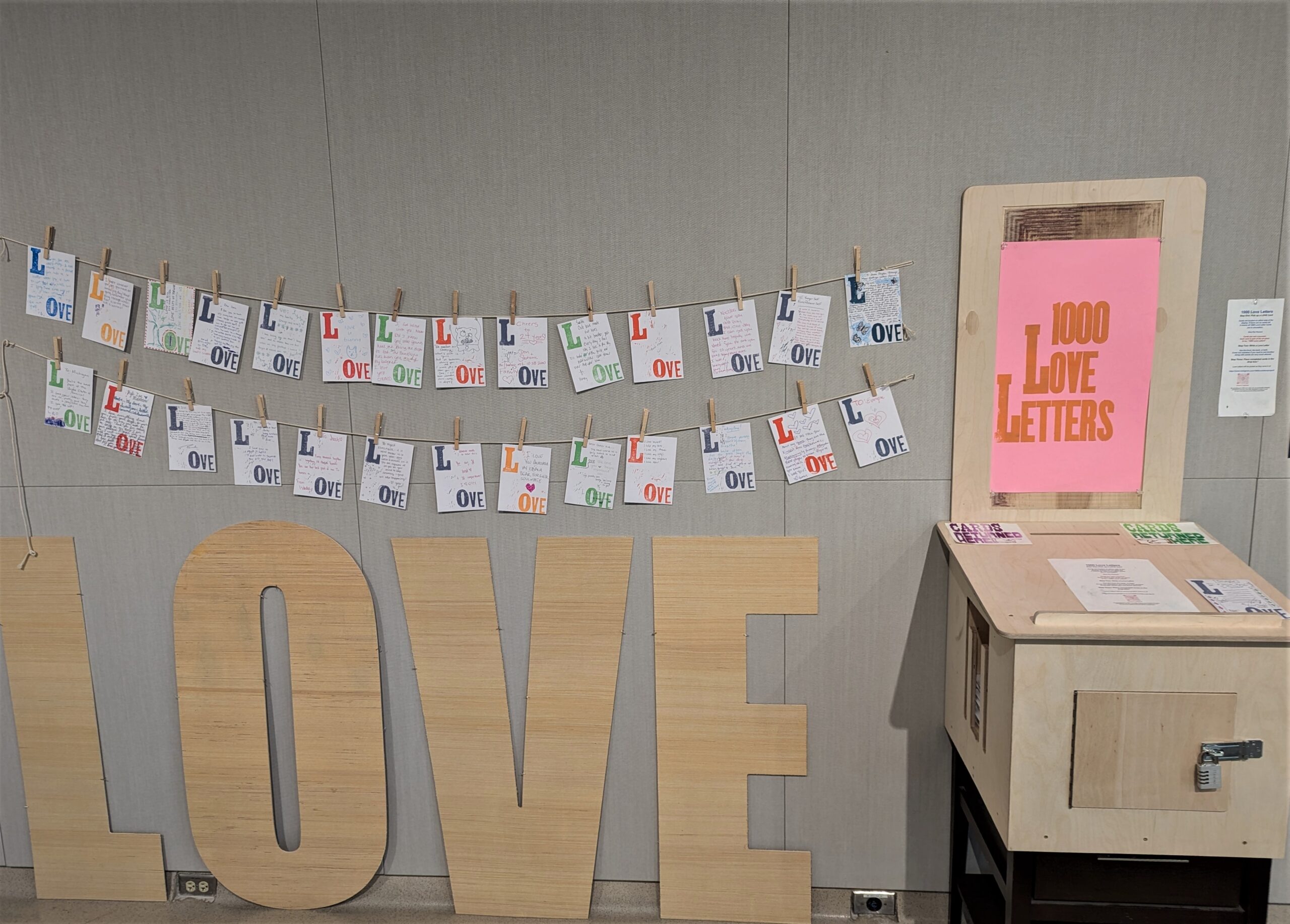 Photo of Love letters and Love sign.