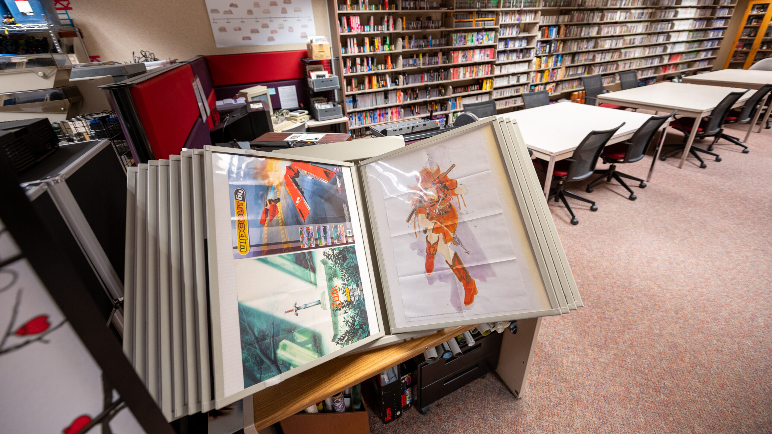 A view of the interior of the U-M Library's Computer and Video Game Archive in the Duderstadt Center