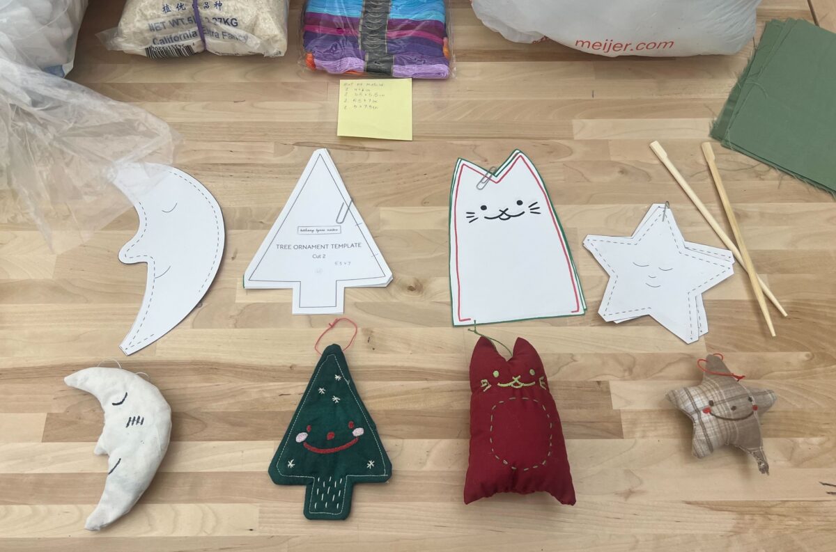Materials for the sewing workshop