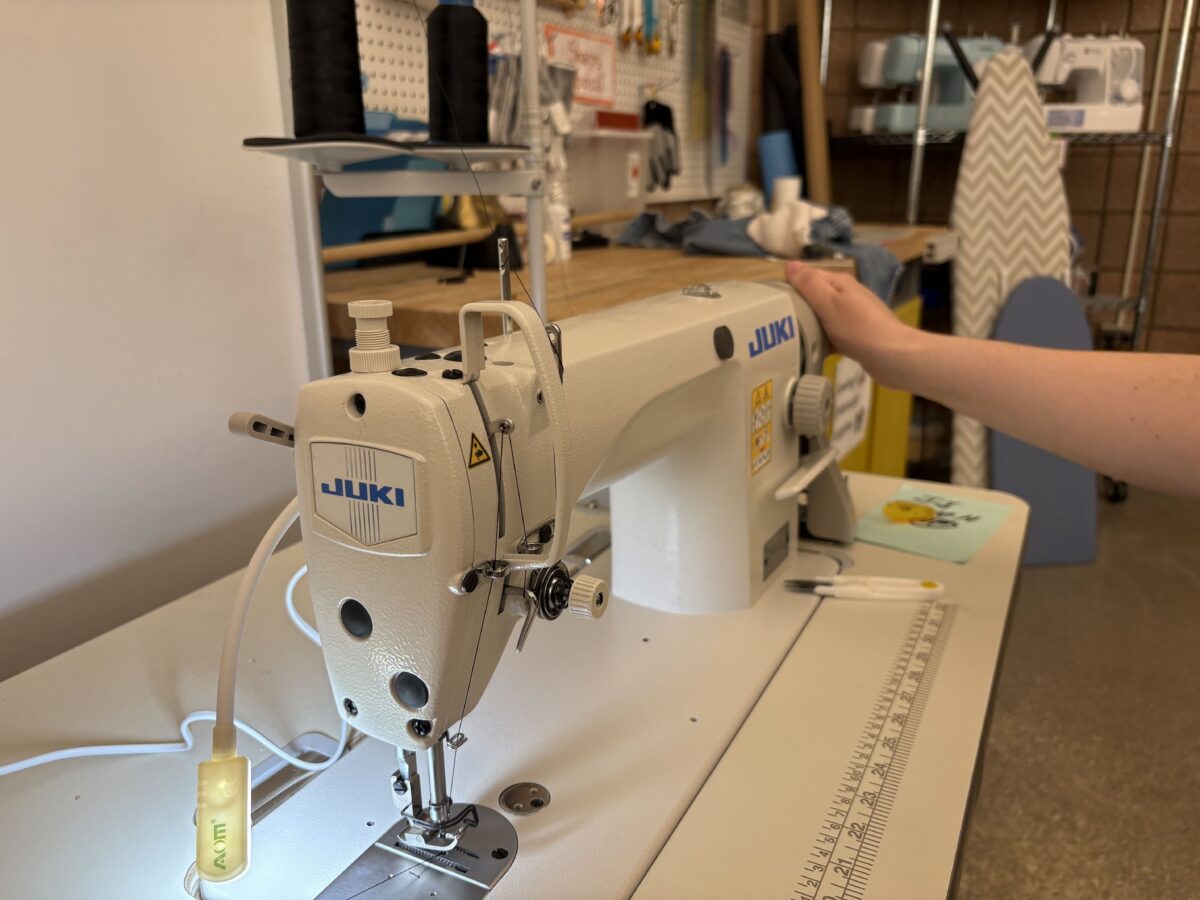 Industrial sewing machine in design lab 1