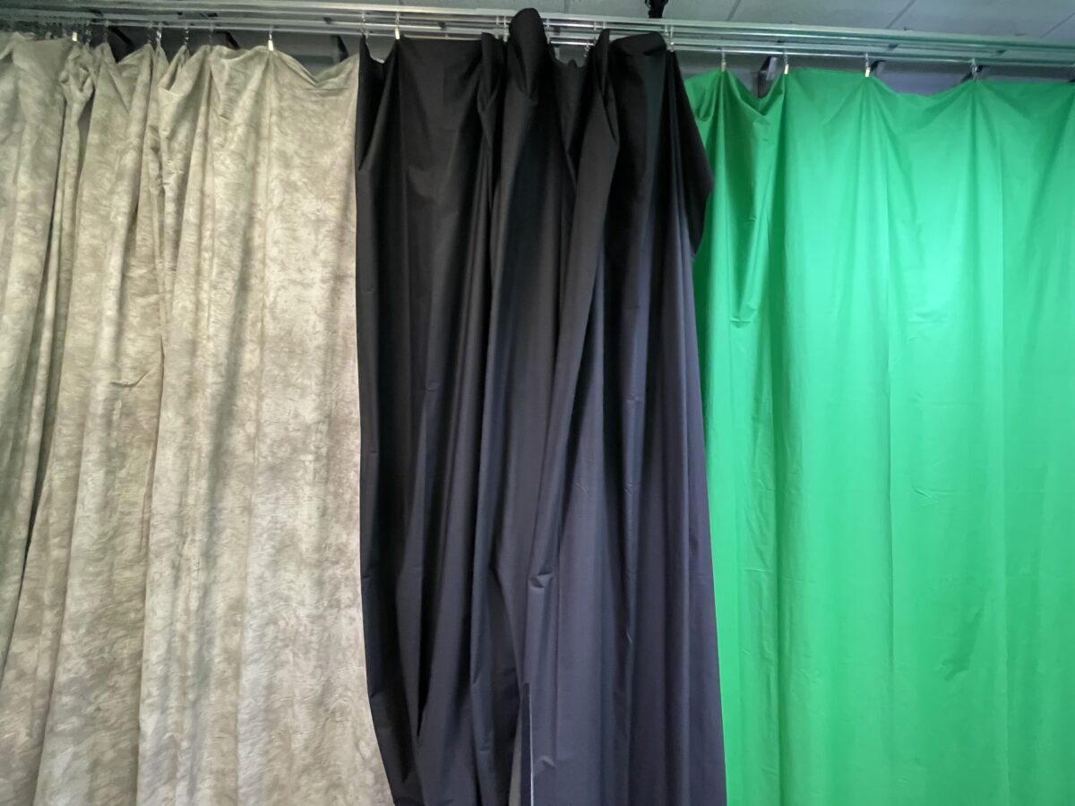 Curtains in personal studio