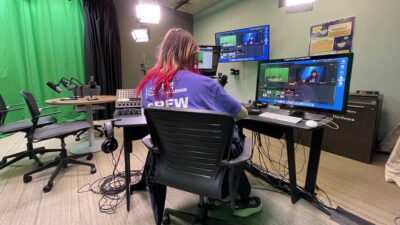 Groundwork student staff in upgraded personal studio