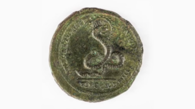 The Patron Saint of Social Media--Glycon (the talking snake).